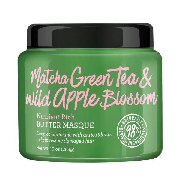 Ypatingai drėkinanti sviestinė plaukų kaukė Not Your Mother's Matcha Green Tea & Wild Apple Blossom